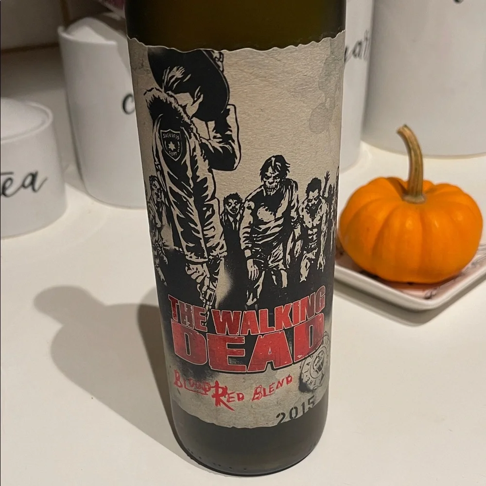 The Walking Dead Blood Red Blend Empty Wine Bottle - 2015 Edition